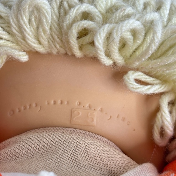 VTG Cabbage Patch Doll 1980's Blonde Hair Blue Eyes Xavier Roberts #25 Coleco Co - Picture 6 of 16